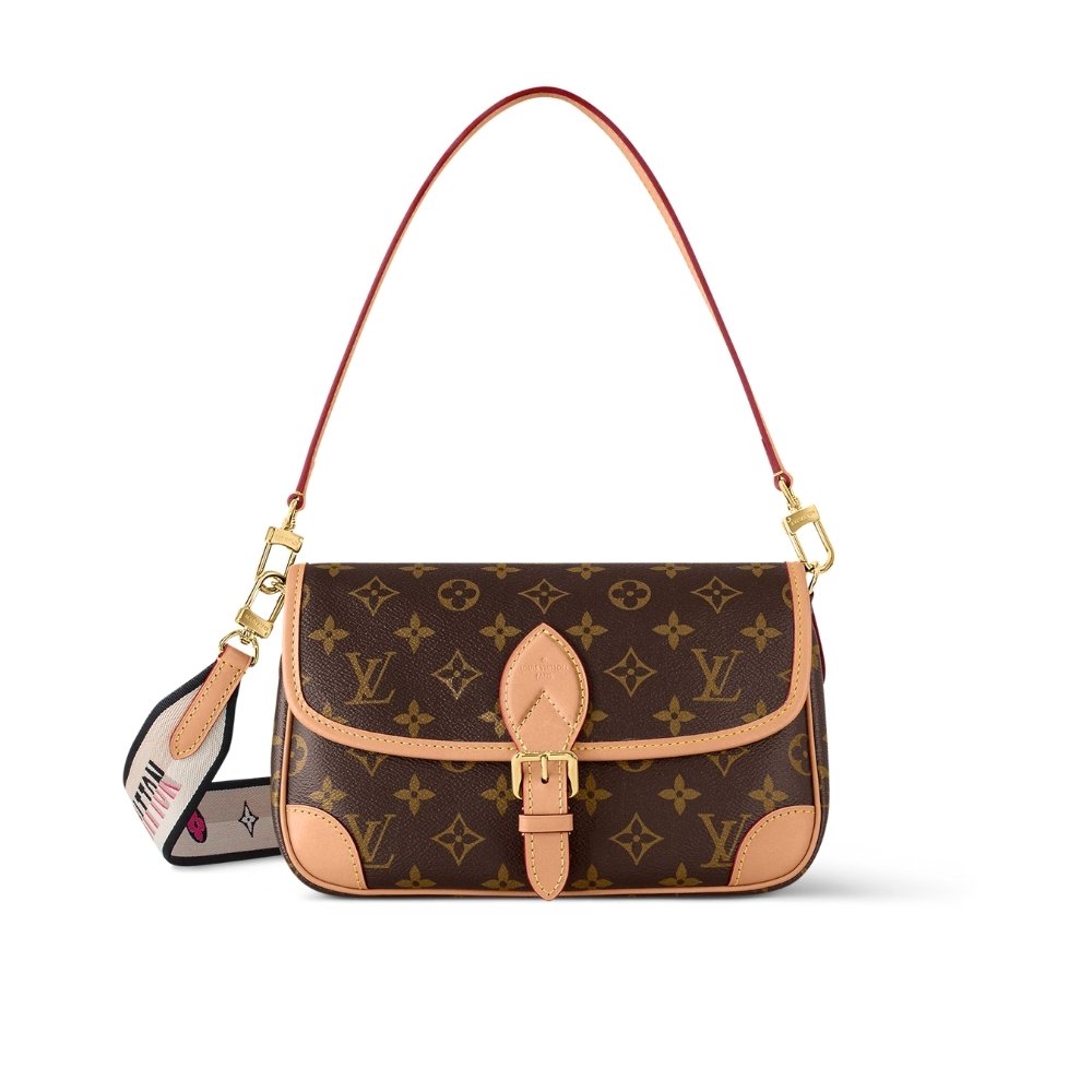 L0vis Vvtt0n Diane Monogram Canvas Black 24Cm M45985