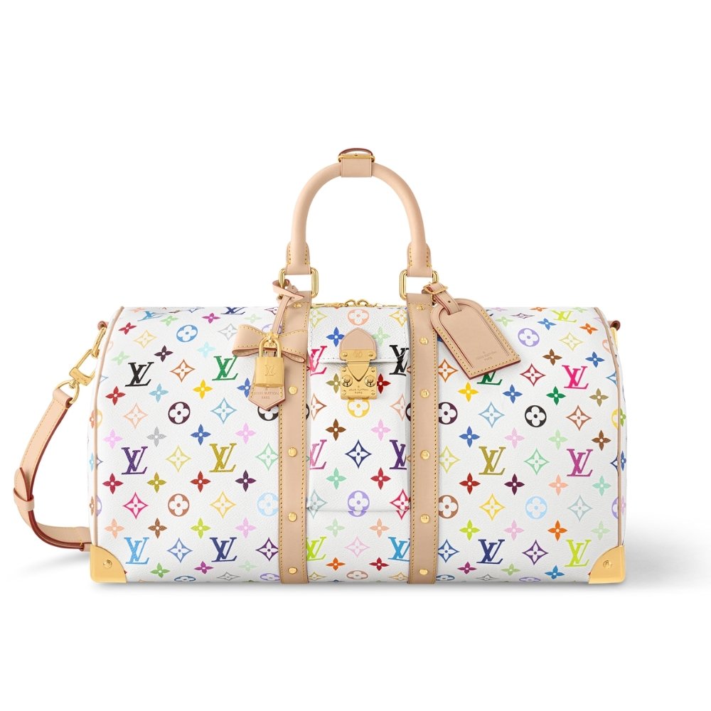 L0vis Vvtt0n X Takashi Murakami Keepall Bandoulière 45 Bag Multicolore Blanc 45Cm M13742