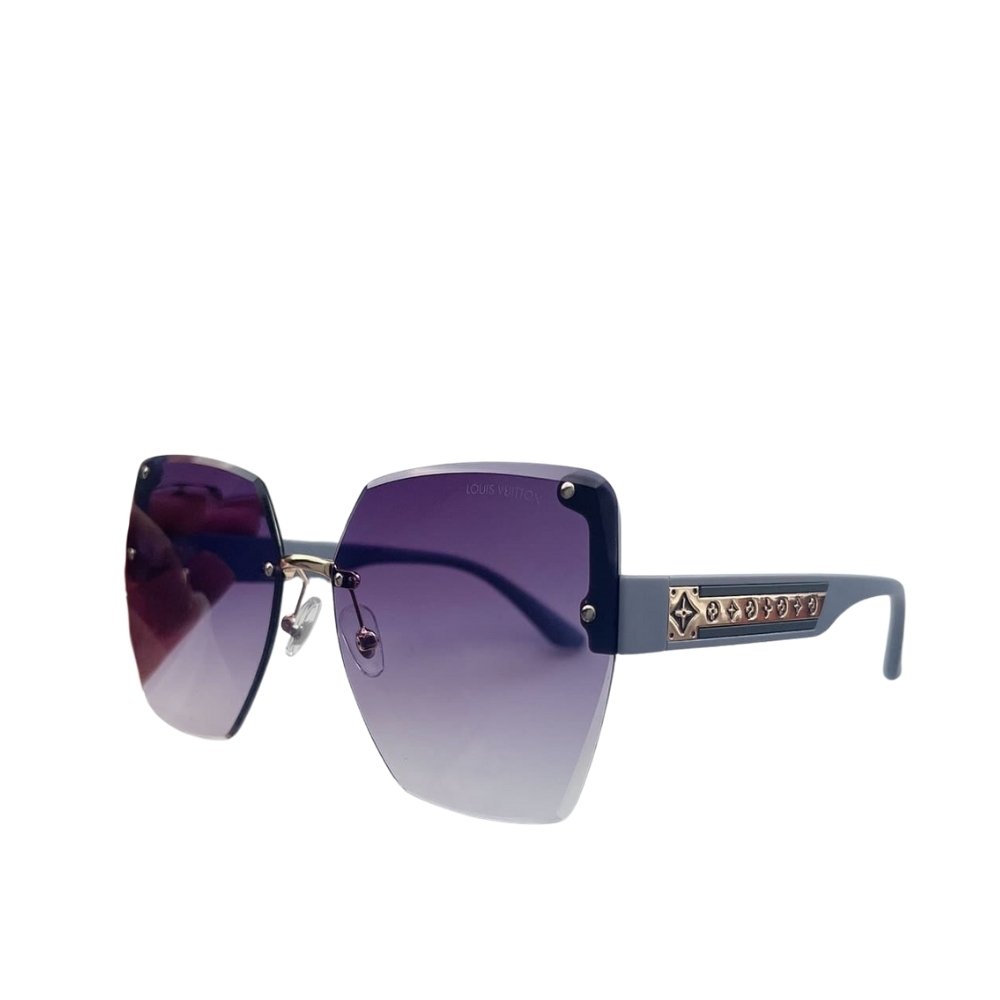 L0vis Vvtt0n Rimless Gradient Purple Black Sunglasses