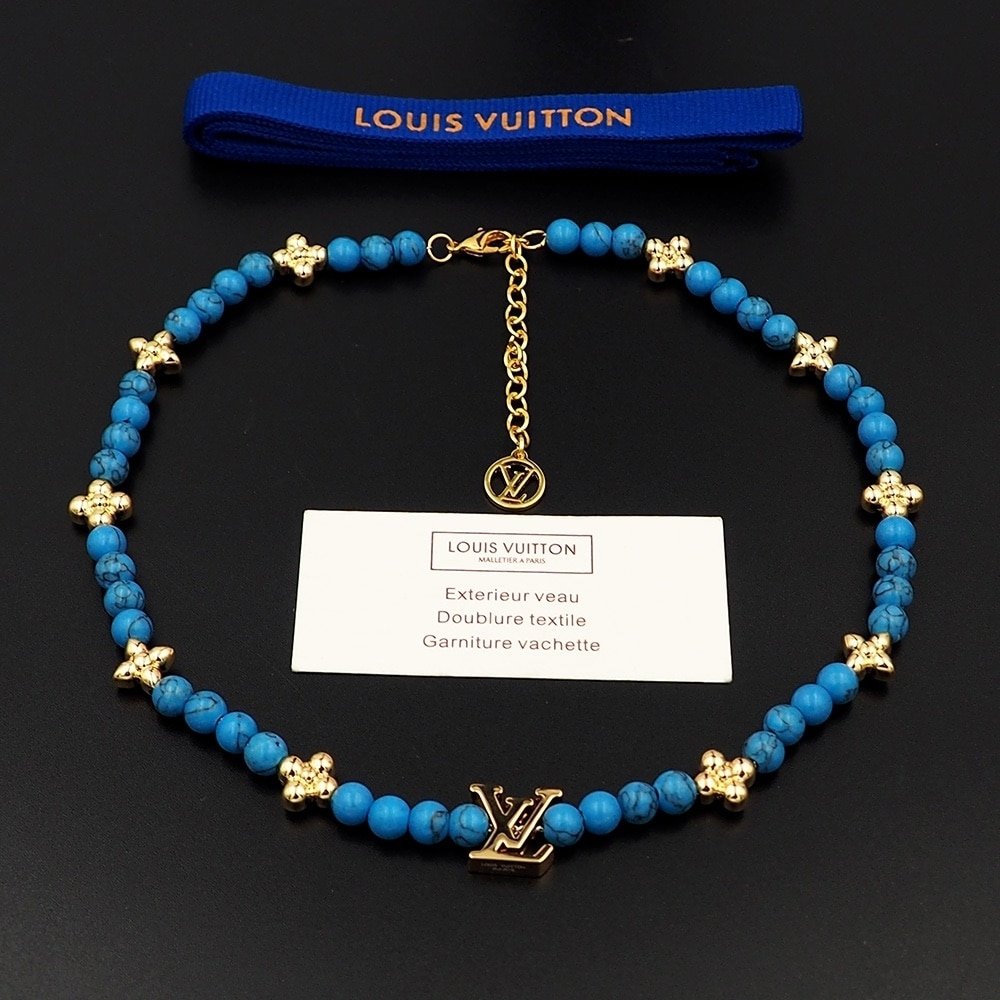 L0vis Vvtt0n Turquoise Pearl Necklace Blue