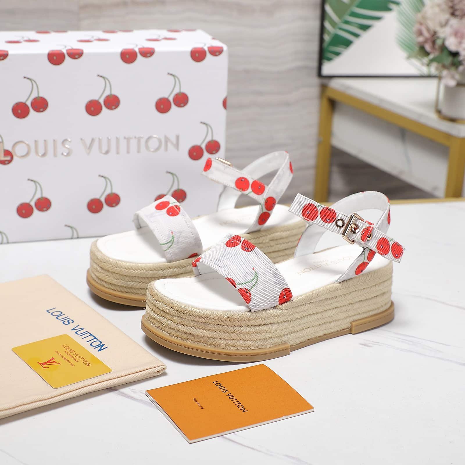 L0vis Vvtt0n X Takashi Maya Platform Sandal Monogram Cherry 1Ahnsk