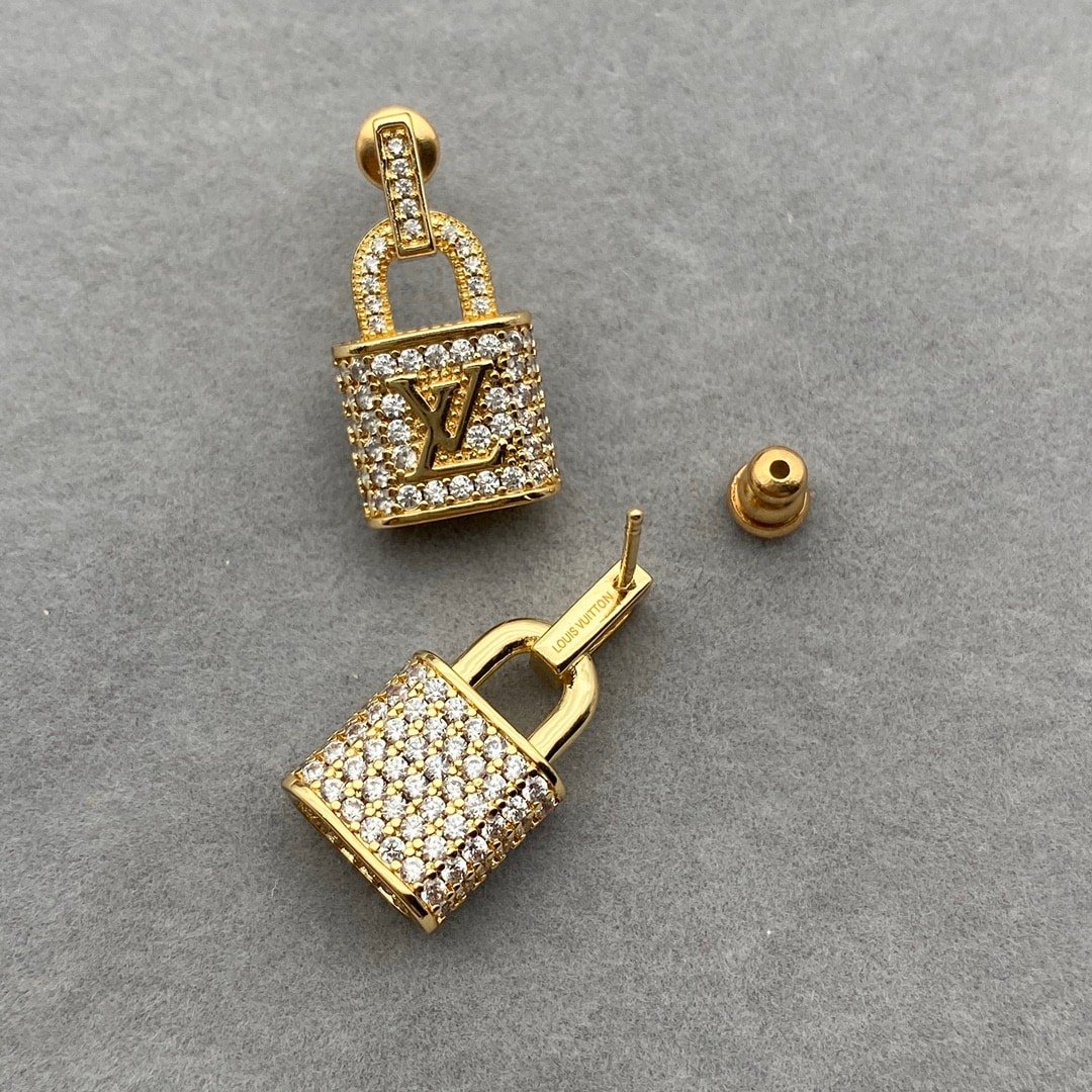 L0vis Vvtt0n Gold Padlock Earrings