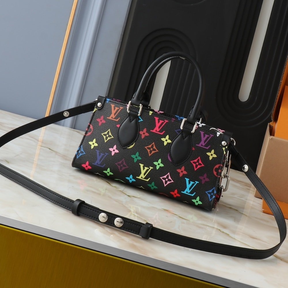 L0vis Vvtt0n X Takashi Murakami Onthego East West Chain Black 25Cm M13260