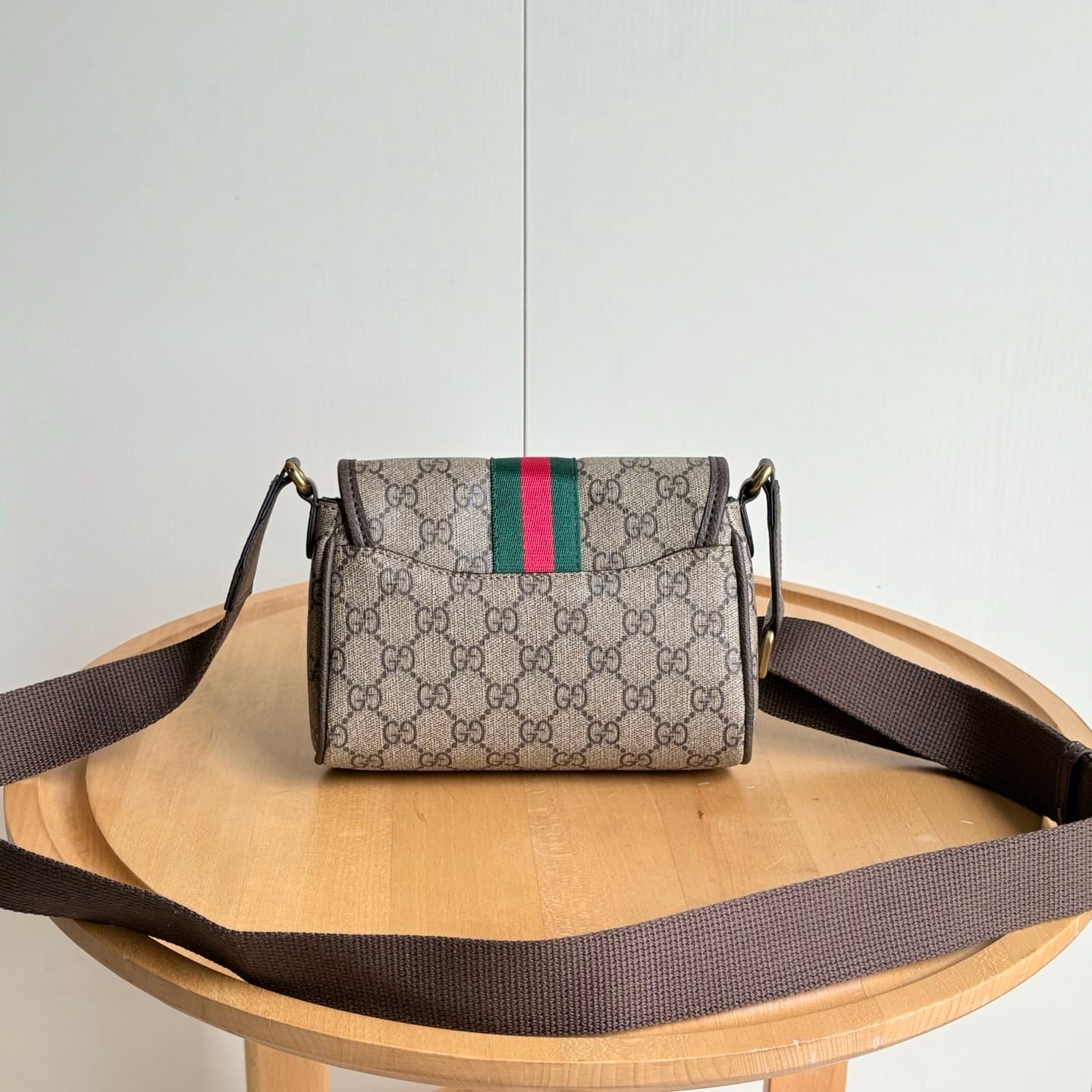 Gvc*1 Ophidia Mini Bag Beige And Dark Brown 18Cm ‎838599 Faeof 9745