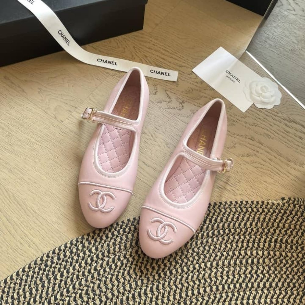 Ch**el Mary Jane Ballet Flat Ligh Pink