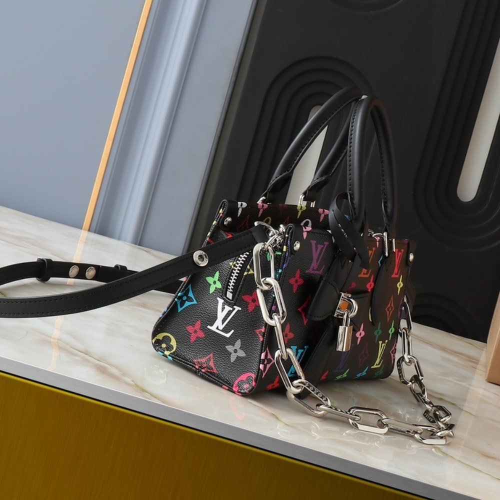 L0vis Vvtt0n X Takashi Murakami Onthego East West Chain Black 25Cm M13260