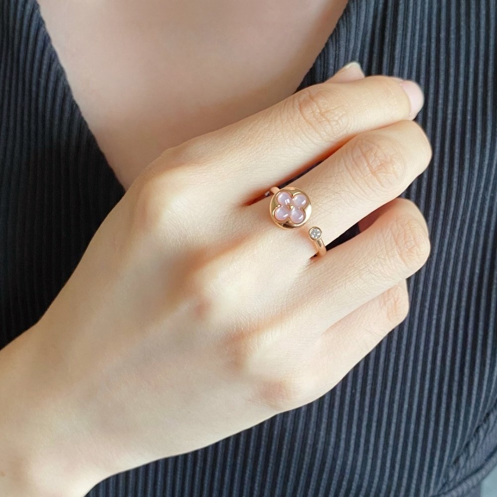 L0vis Vvtt0n Color Blossom Mini Sun Ring Pink Gold Q0S21A