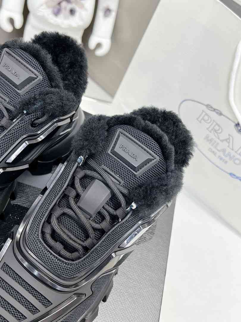 Pra*a Cloudbust Thunder Technical Fabric Sneakers Black