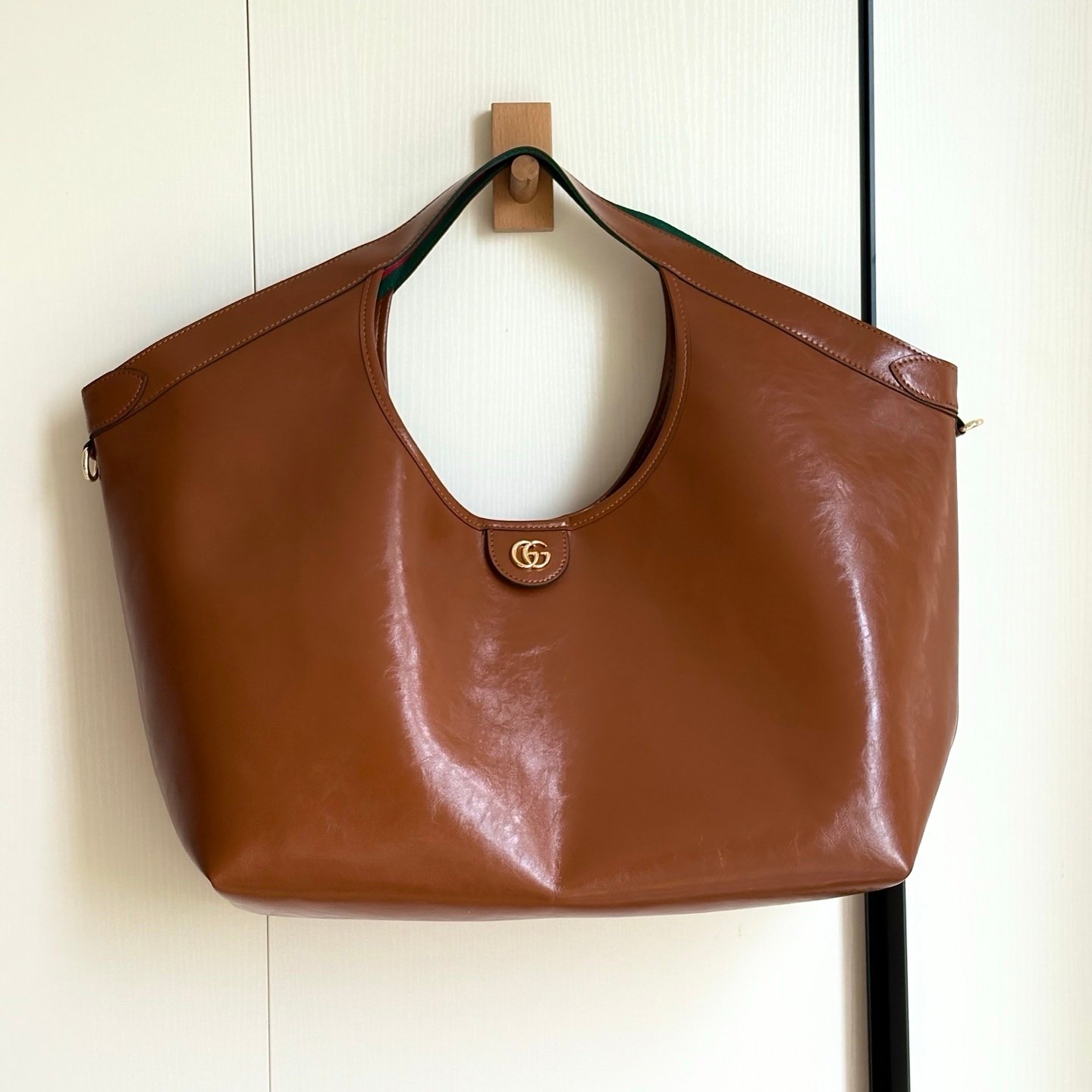 Gvc*1 Giglio Large Tote Bag Dark Brown Leather 60Cm 853971 AAF2H 7645
