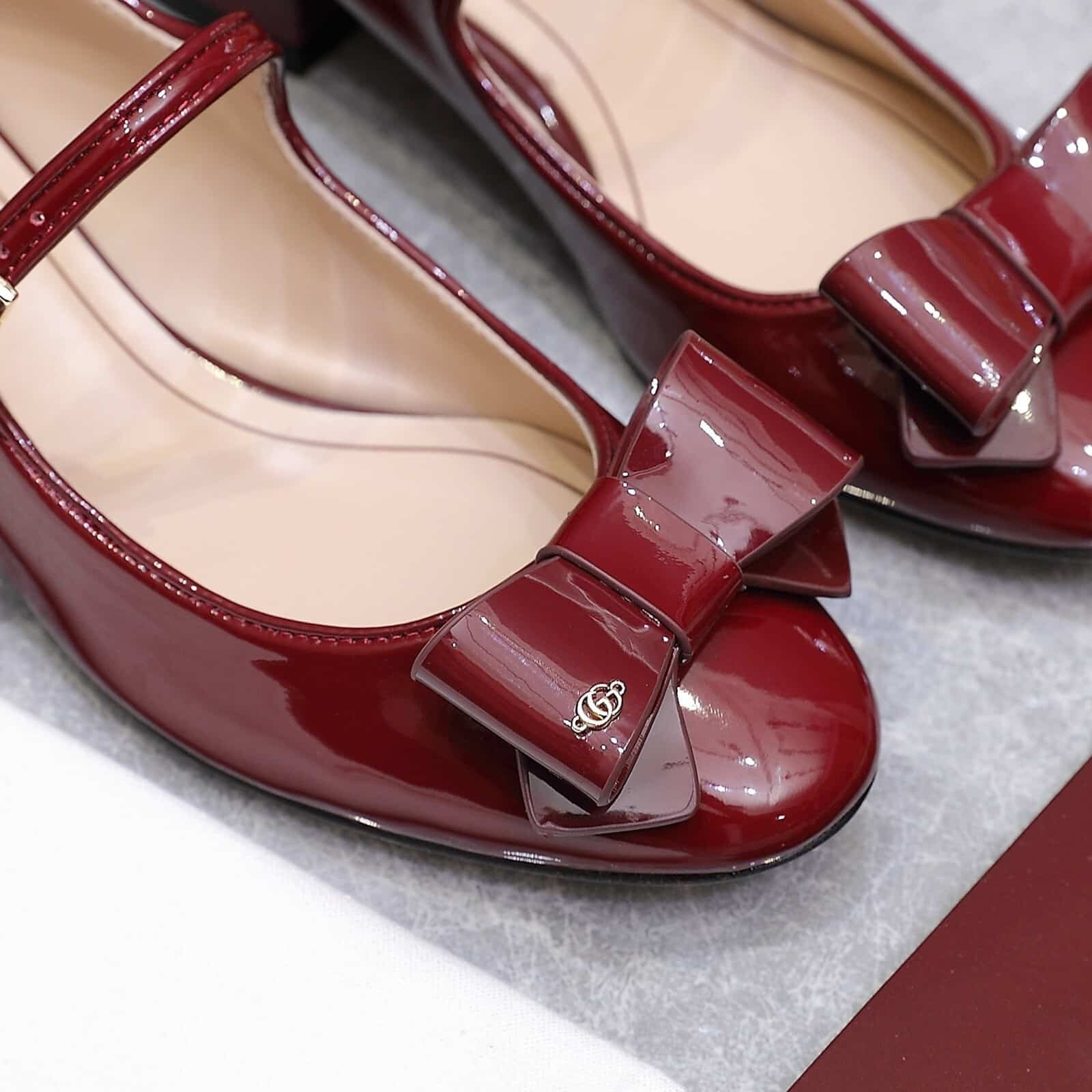 Gvc*1 Women Ballet Flat With Bow Red 835748 0B9J0 6207