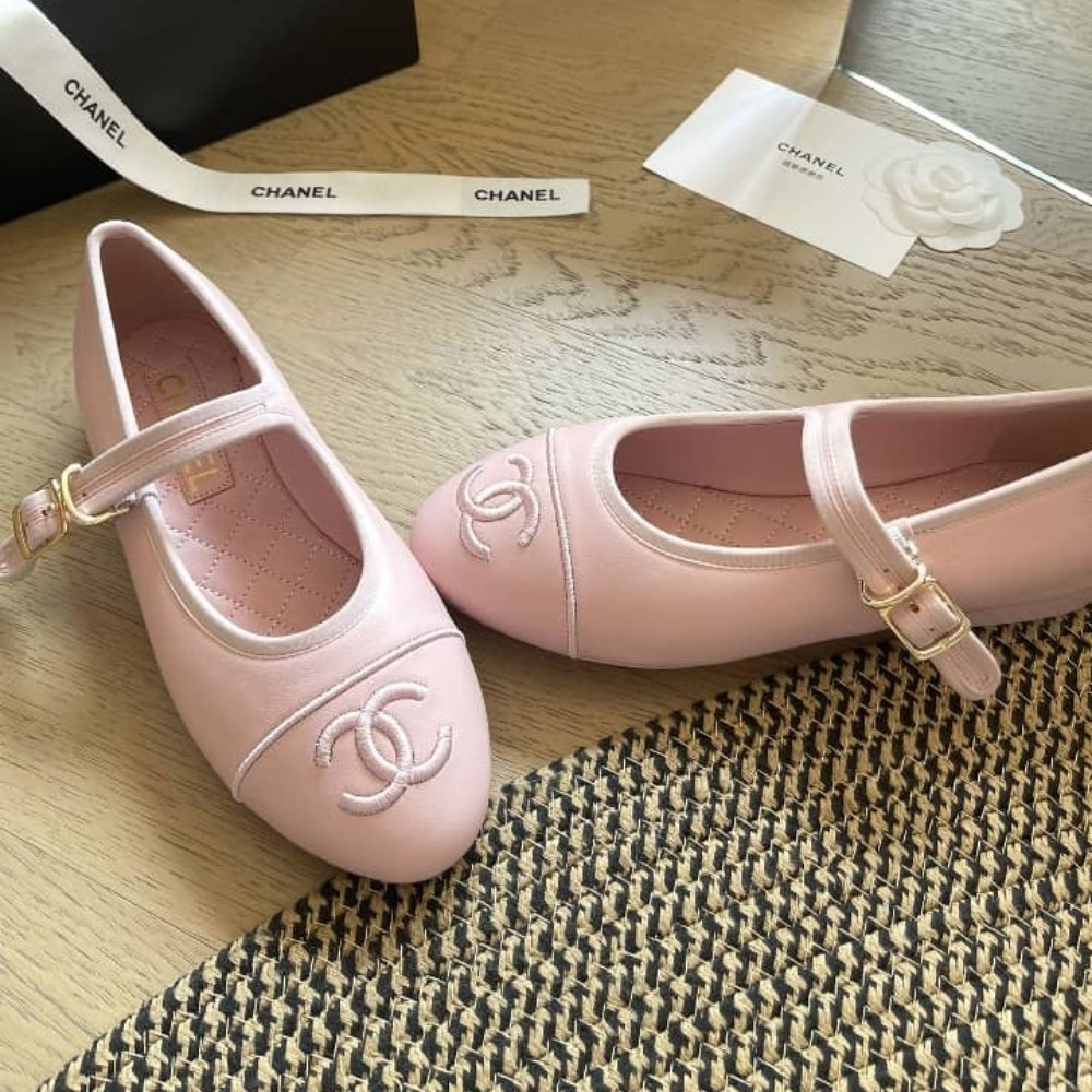 Ch**el Mary Jane Ballet Flat Ligh Pink