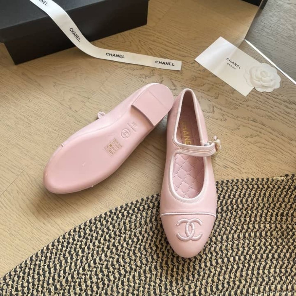 Ch**el Mary Jane Ballet Flat Ligh Pink