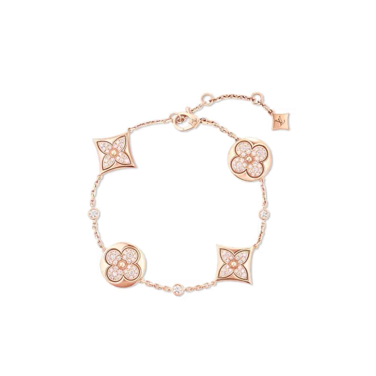 L0vis Vvtt0n Color Blossom Bb Bracelet Gold With Crystals Q95650