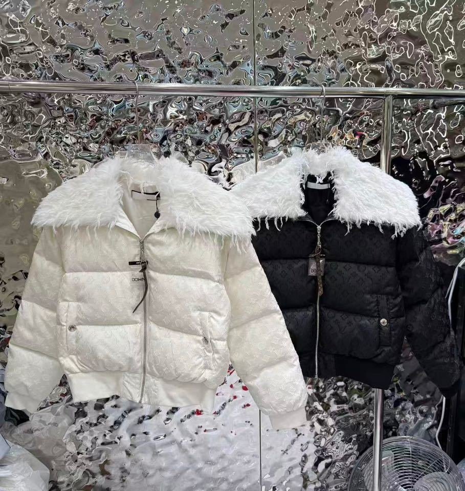 L0vis Vvtt0n Feather Collar Puffer Jacket Black 1Aiphc