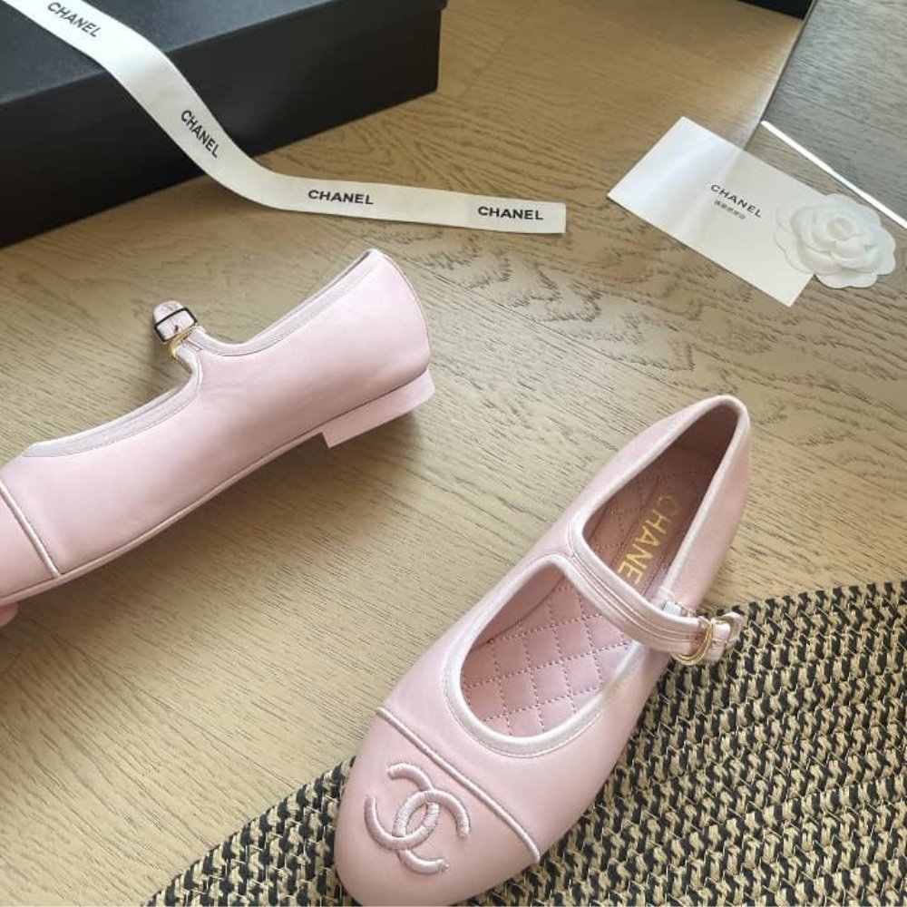 Ch**el Mary Jane Ballet Flat Ligh Pink