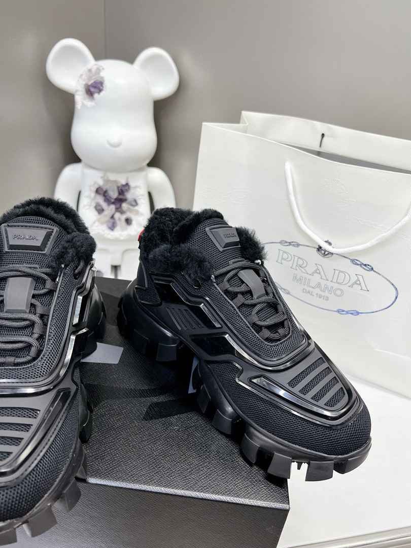 Pra*a Cloudbust Thunder Technical Fabric Sneakers Black
