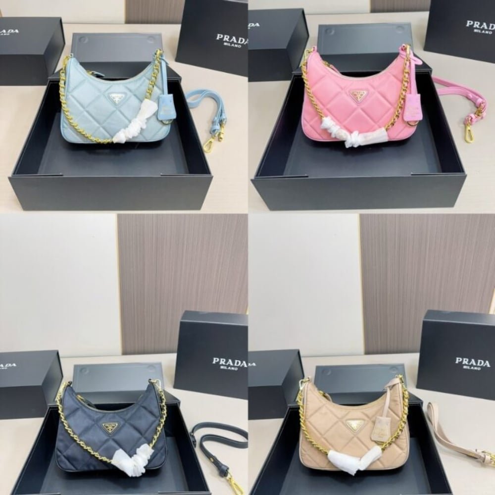 Pra*a Re Edition 1995 Chaîne Re Nylon Mini Bag Beige 22Cm 1Bc204 2Aos F0F24 V Qoo