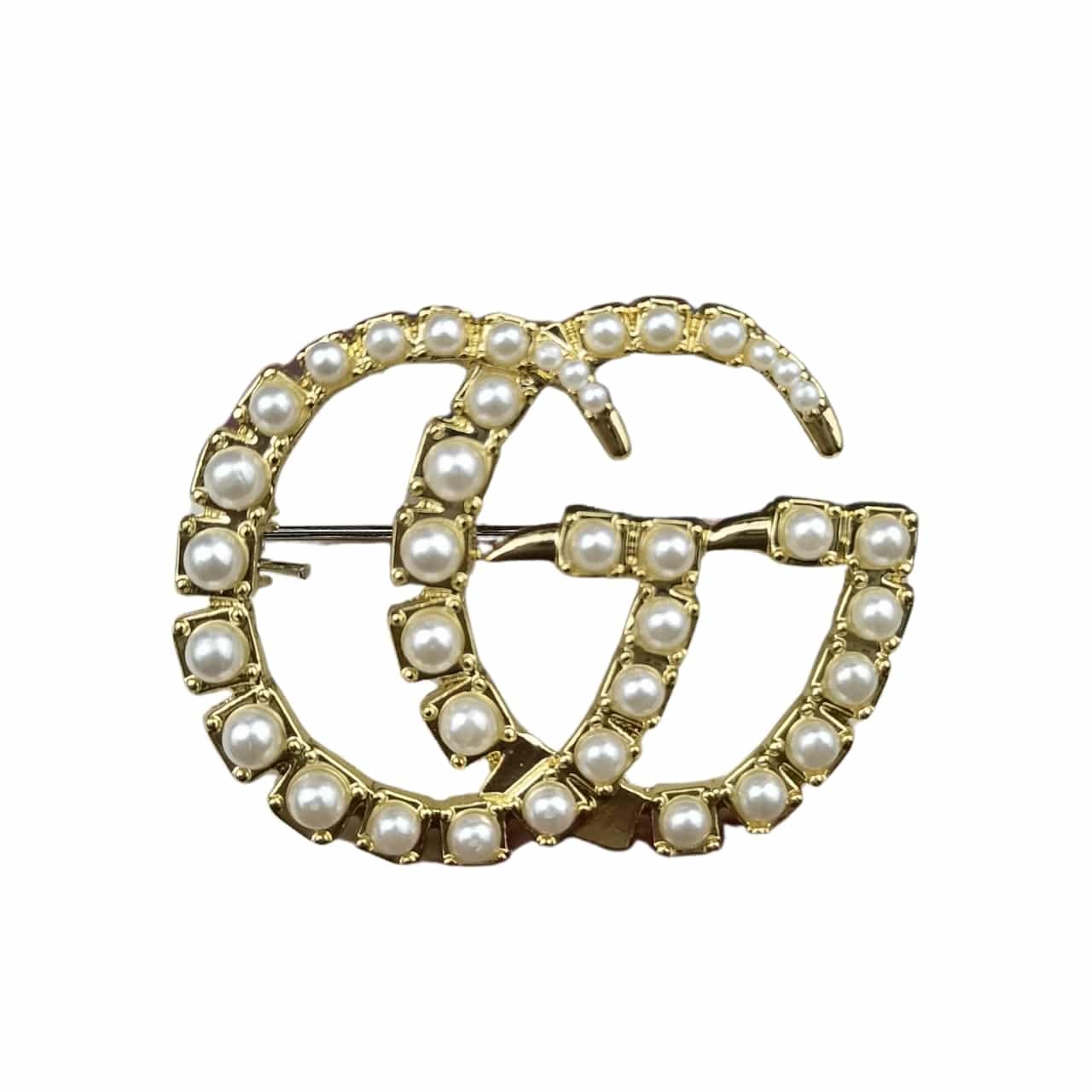 Gvc*1 Gg Brooch Gold With Pearls
