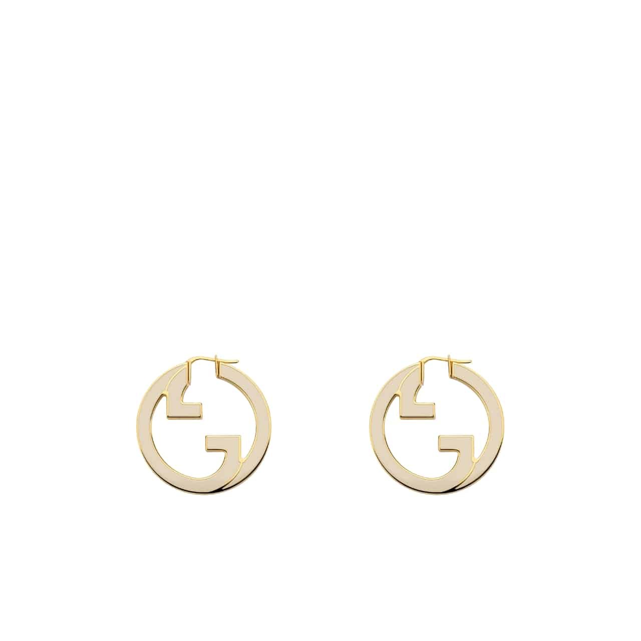 Gvc*1 Blondie Hoop Earrings Ivory Enamel 796768 Iaae0 8078