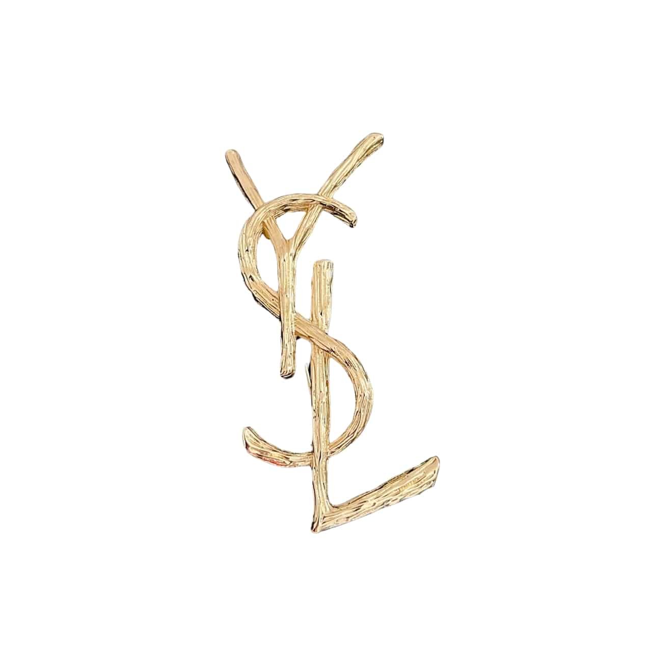 Sa1nt Lau*nt Y51 Brooch Gold 748486Y1500 8007