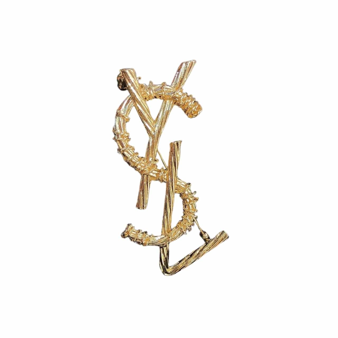 Sa1nt Lau*nt Y51 Brooch Gold