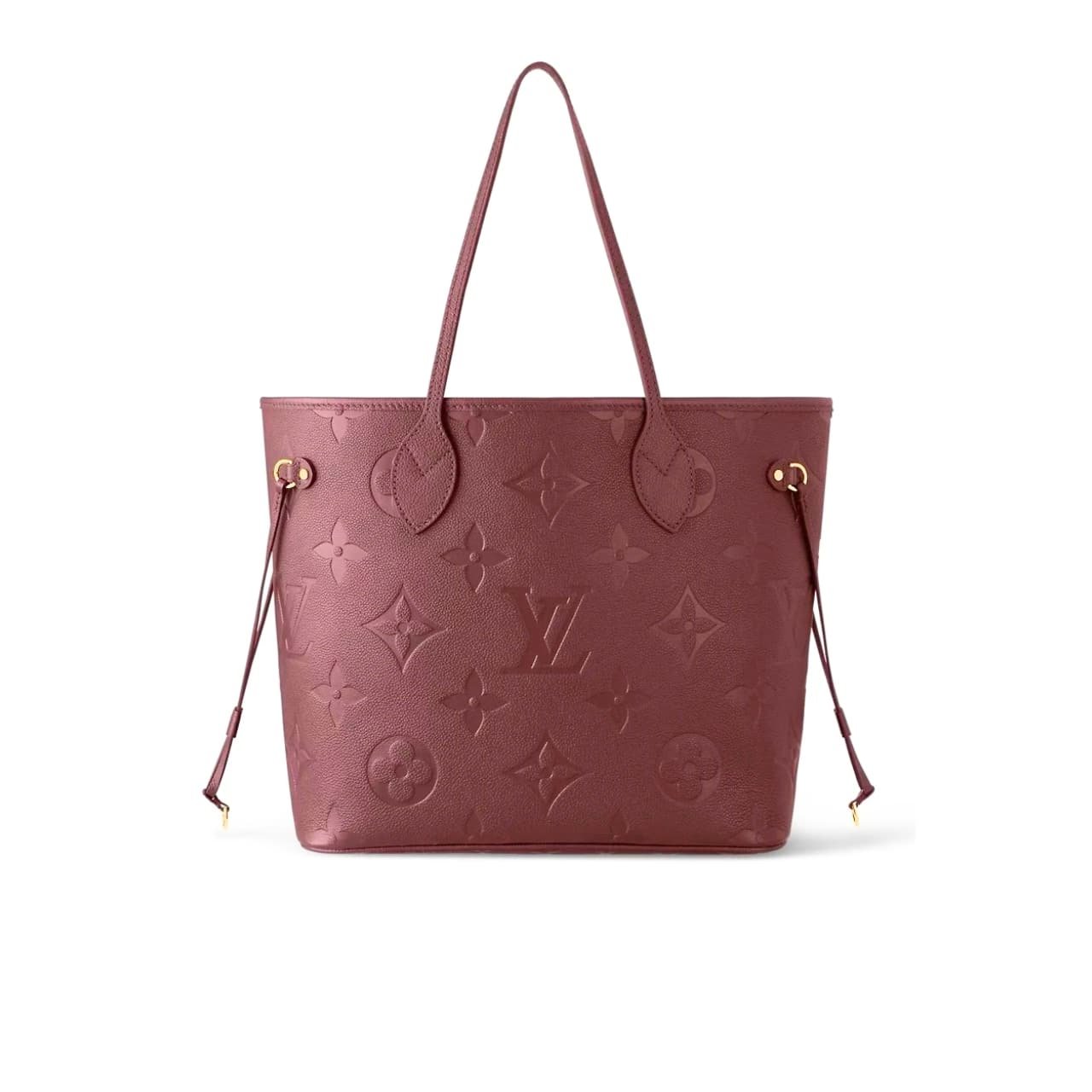 L0vis Vvtt0n Neverfull MM Monogram Empreinte Bag Wine Red 32Cm