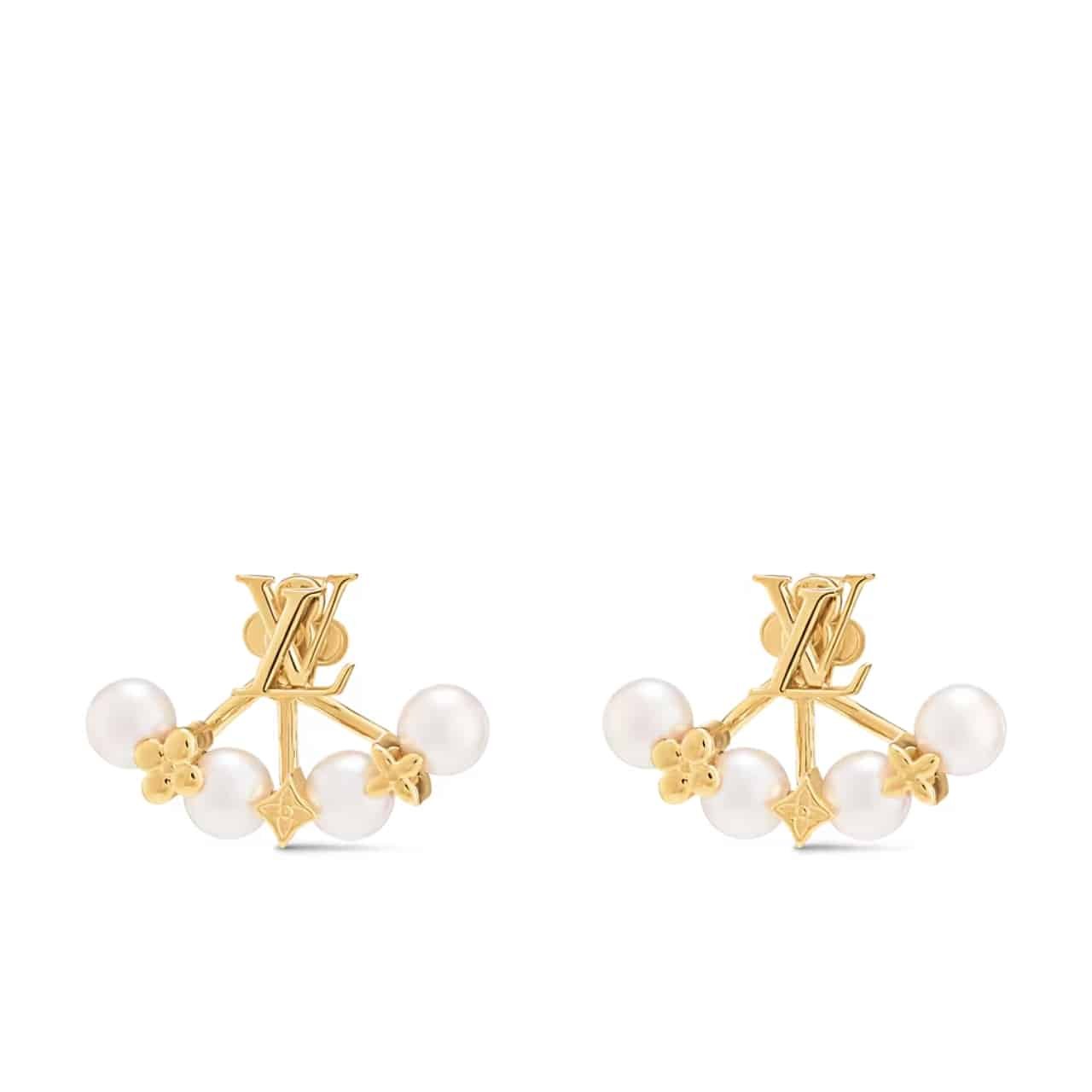 L0vis Vvtt0n Lv Minigram Pearls Earrings