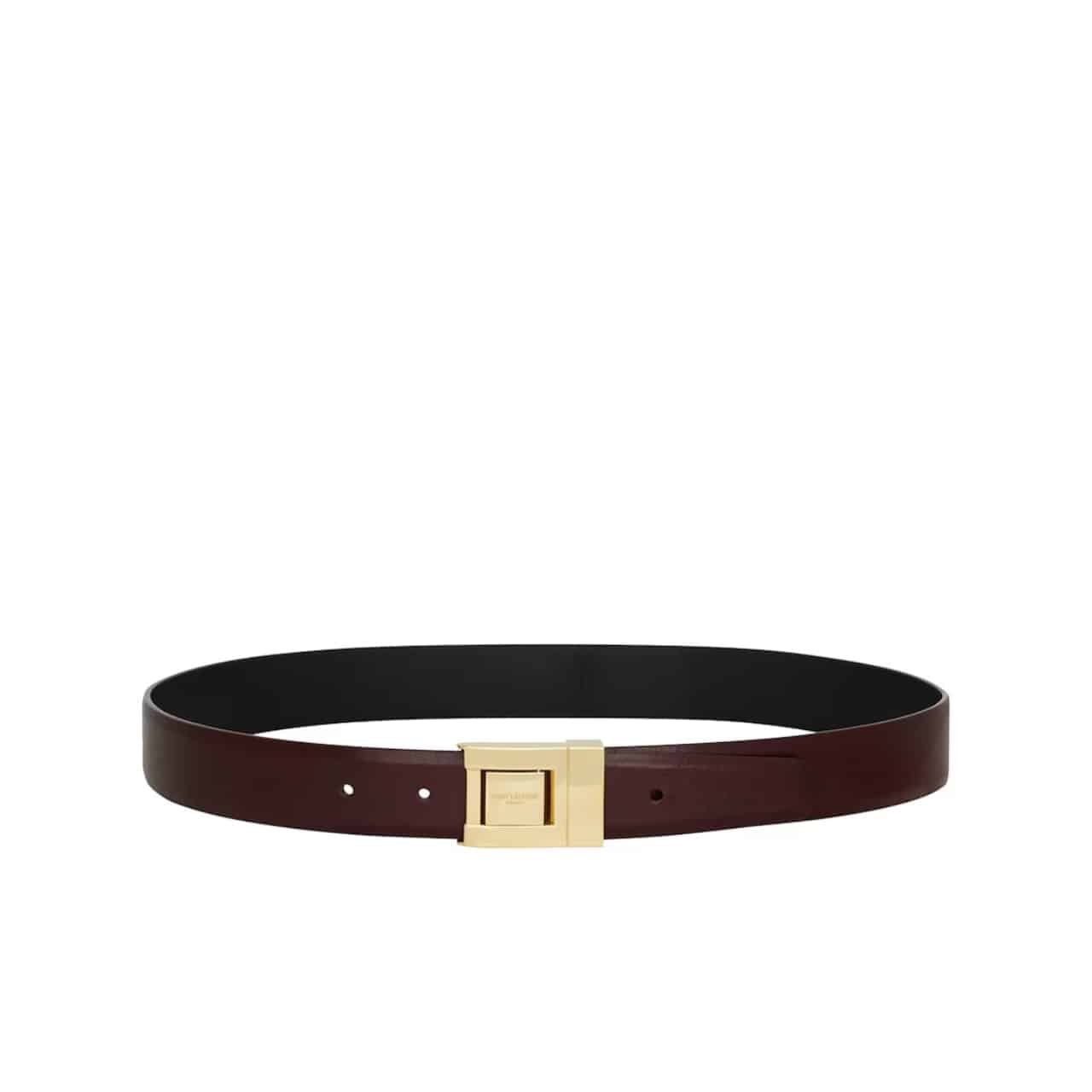 Sa1nt Lau*nt La 76 Belt In Smooth Leather Hot Wine 658517Aadvp6195