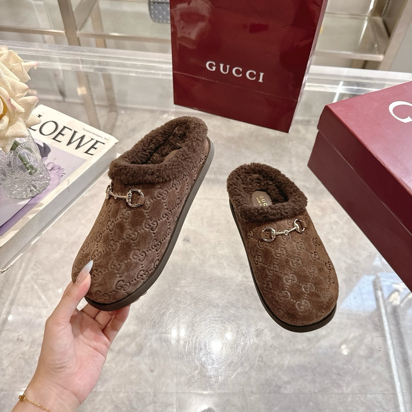 Gvc*1 Women Mule With Horsebit Dark Brown Gg 836057 Aae27 2042