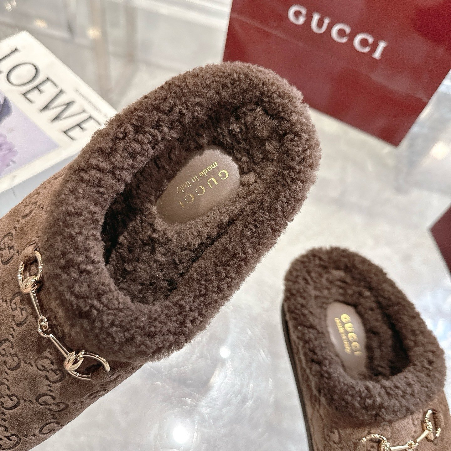 Gvc*1 Women Mule With Horsebit Dark Brown Gg 836057 Aae27 2042