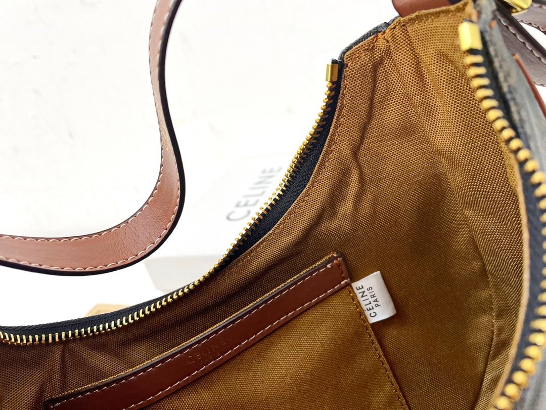 Ce1i*e Ava Bag In Triomphe Canvas And Calfskin Tan 193952Bzj04Lu