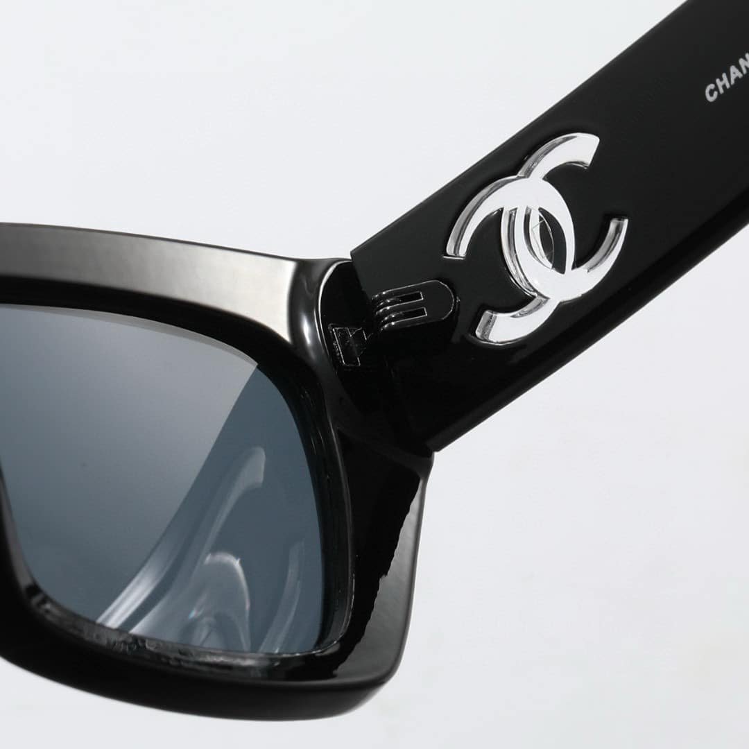 Ch**el Cat Eye Sunglasses Acetate And Nylon Black