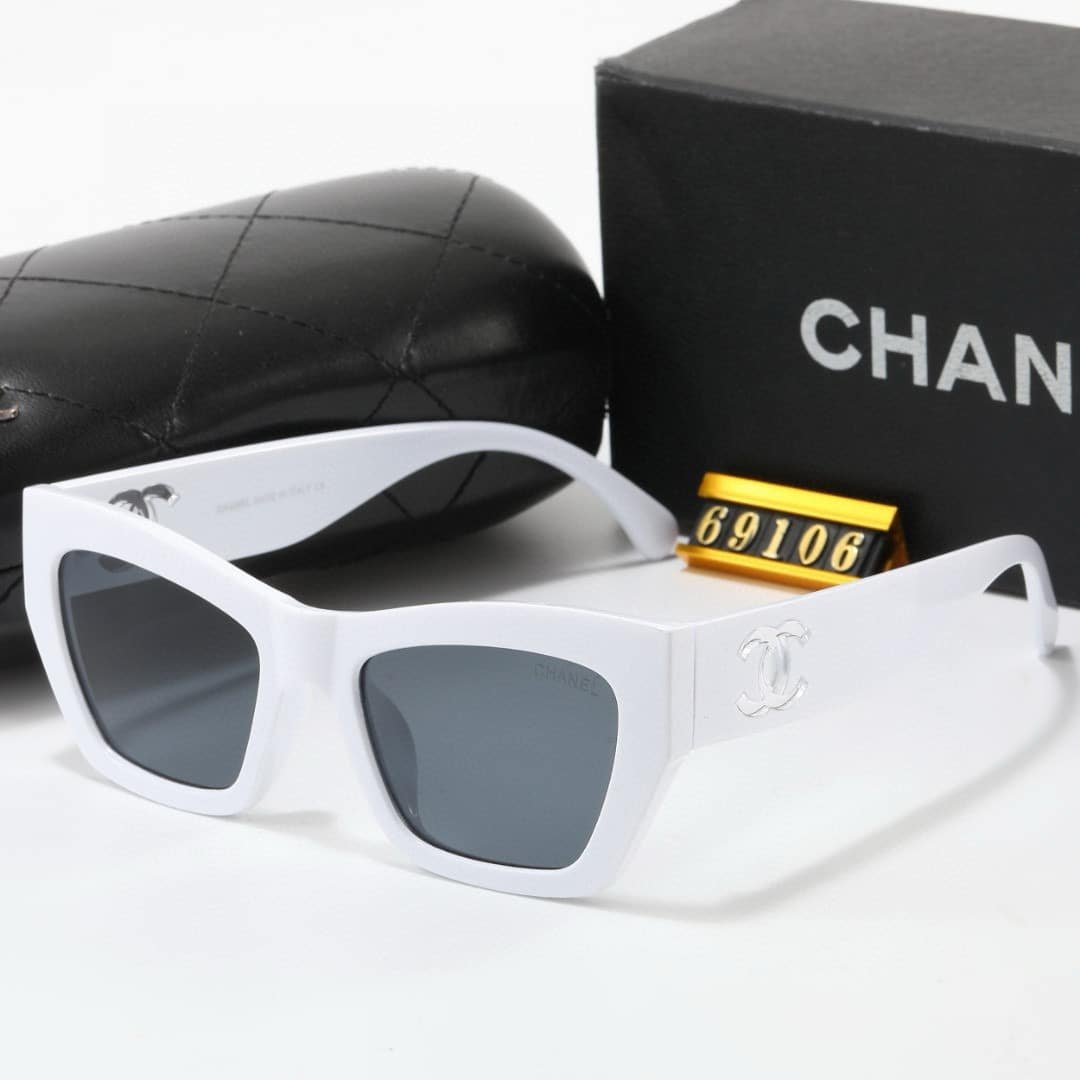 Ch**el Cat Eye Sunglasses Acetate And Nylon White