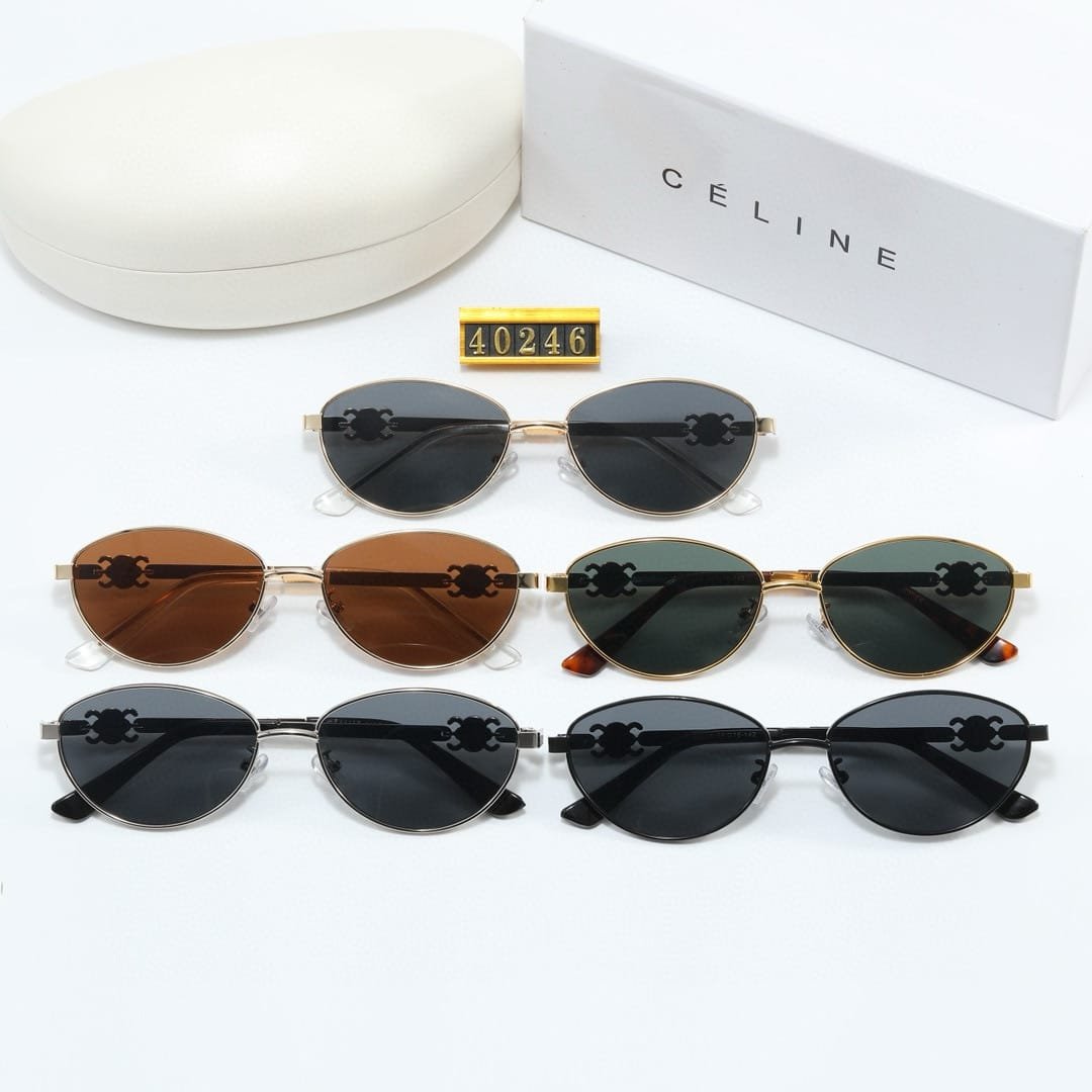 Ce1i*e Butterfly Cat Eye Sunglasses With Logo In All Black