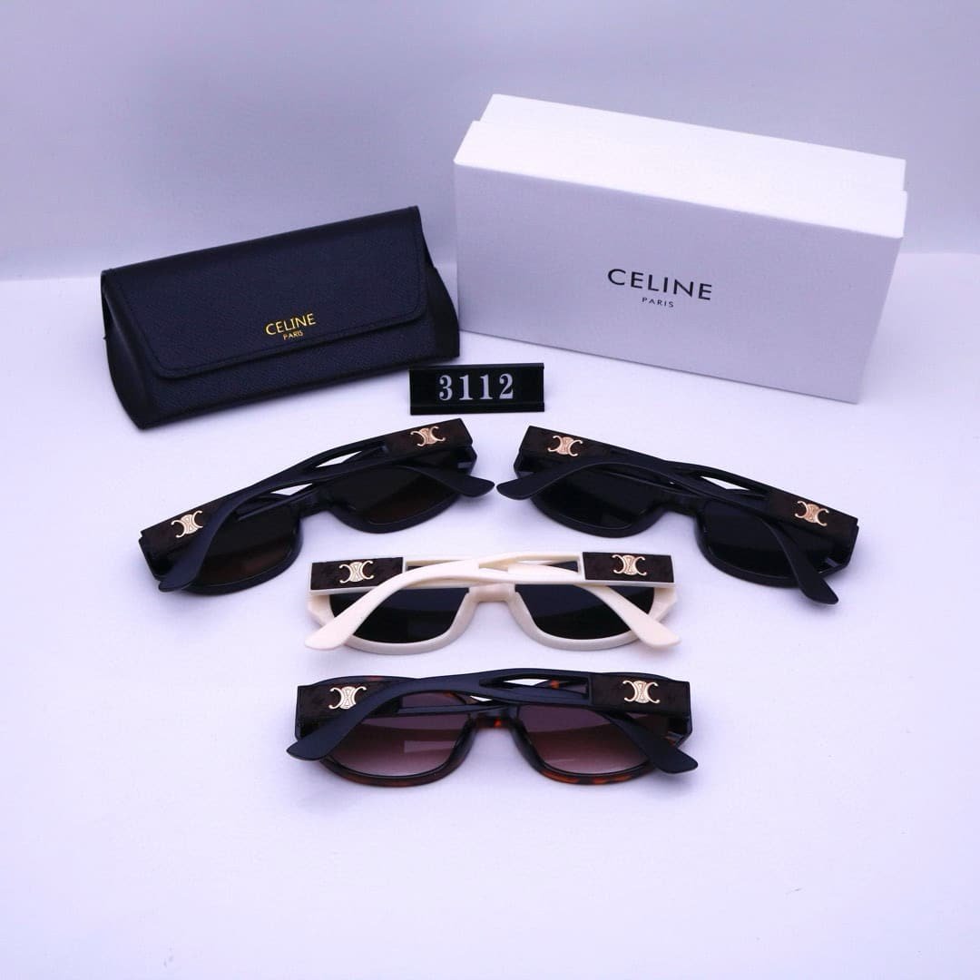 Ce1i*e Triomphe Hole Punch Sunglasses Leopard