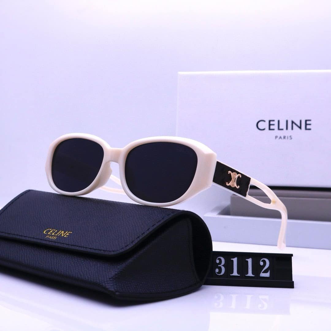 Ce1i*e Triomphe Hole Punch Sunglasses White
