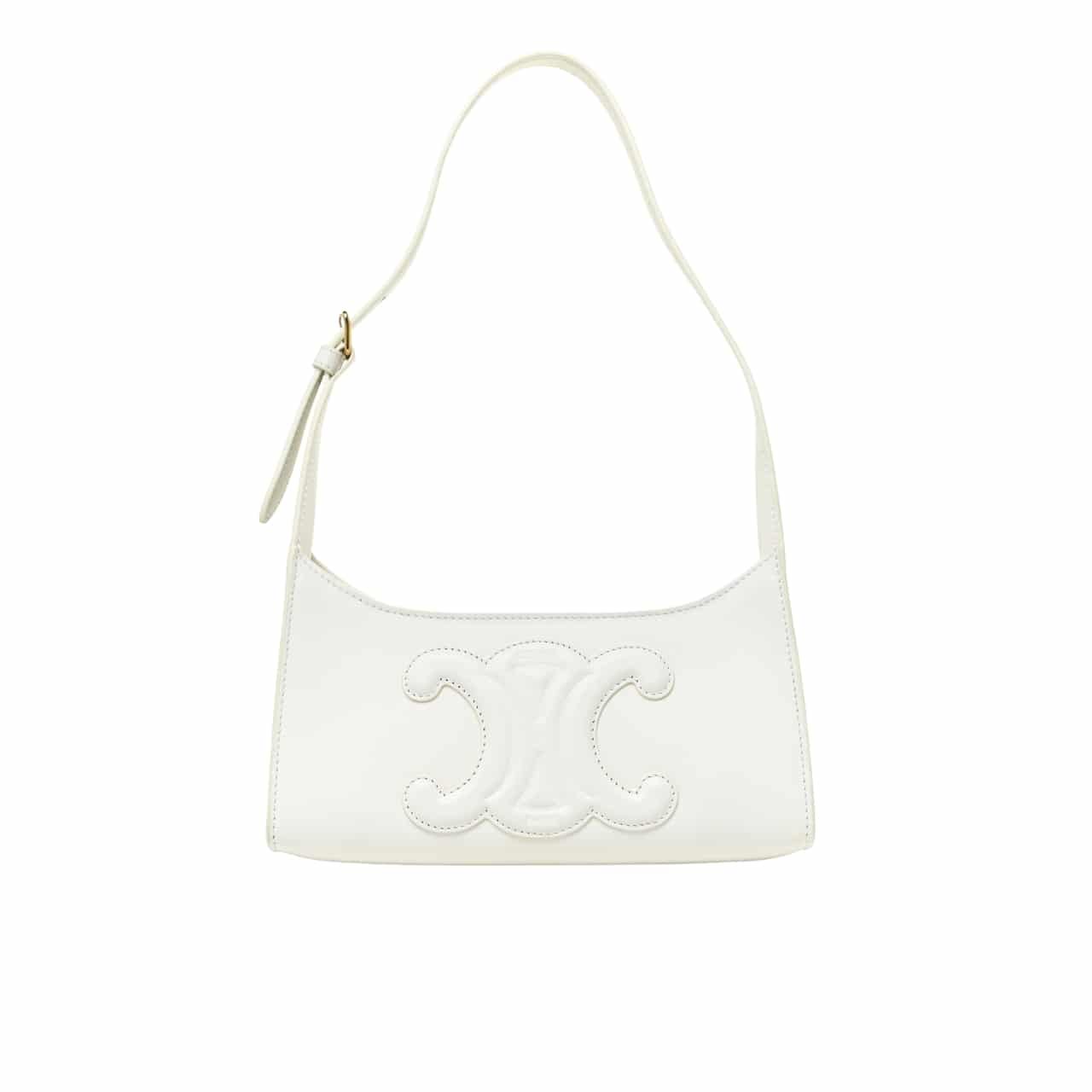 Ce1i*e Cuir Triomphe Bags In Smooth Calfskin White 198153