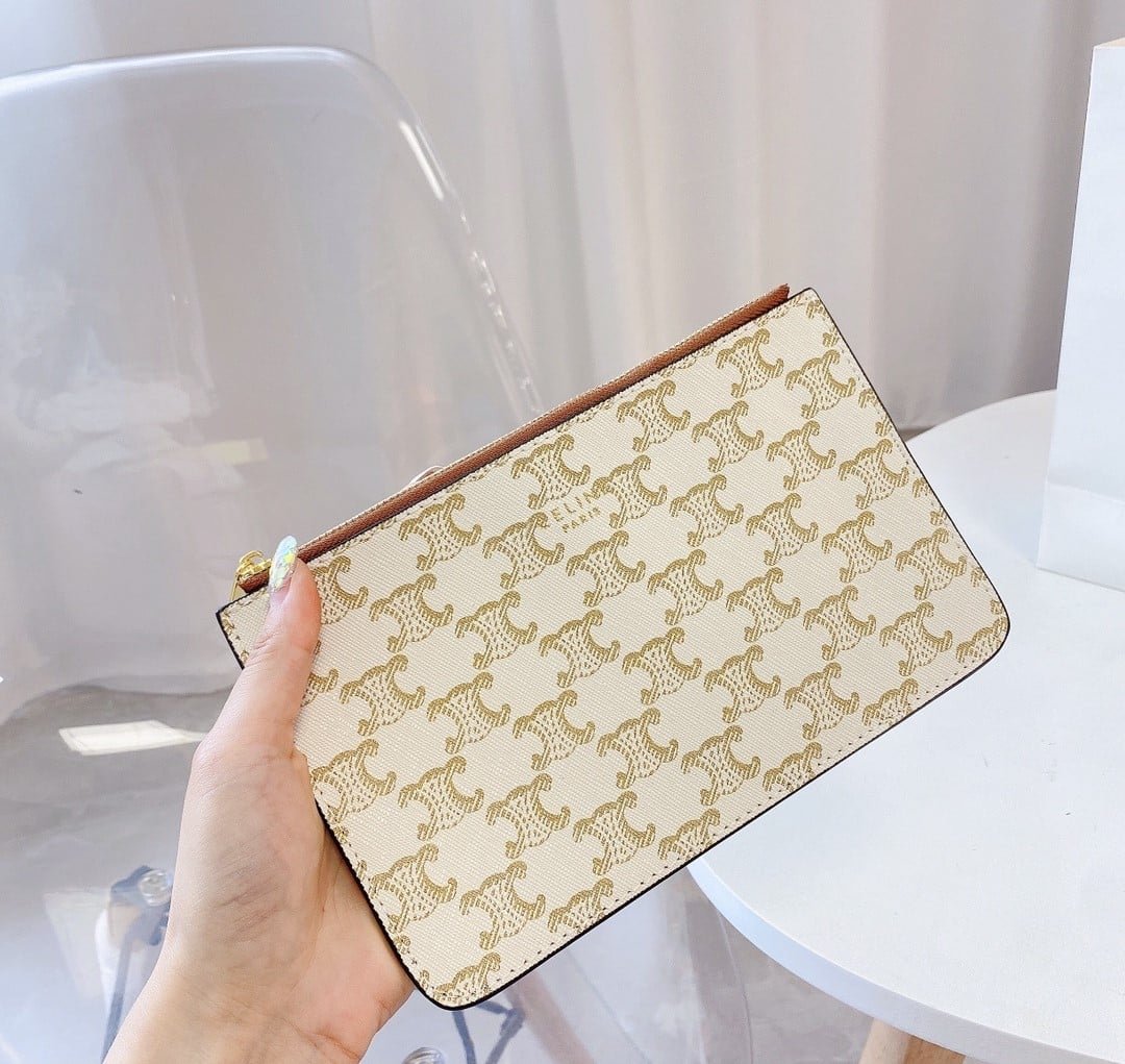 Ce1i*e Women Medium Couffin Bag In Triomphe Canvas Ce1i*e Print White 57Cm 196262Cyx 01Bc