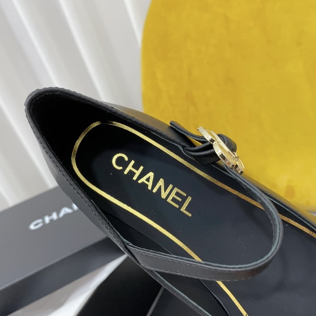 Ch**el Mary Janes Black