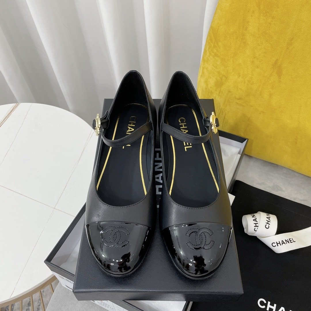 Ch**el Mary Janes Black