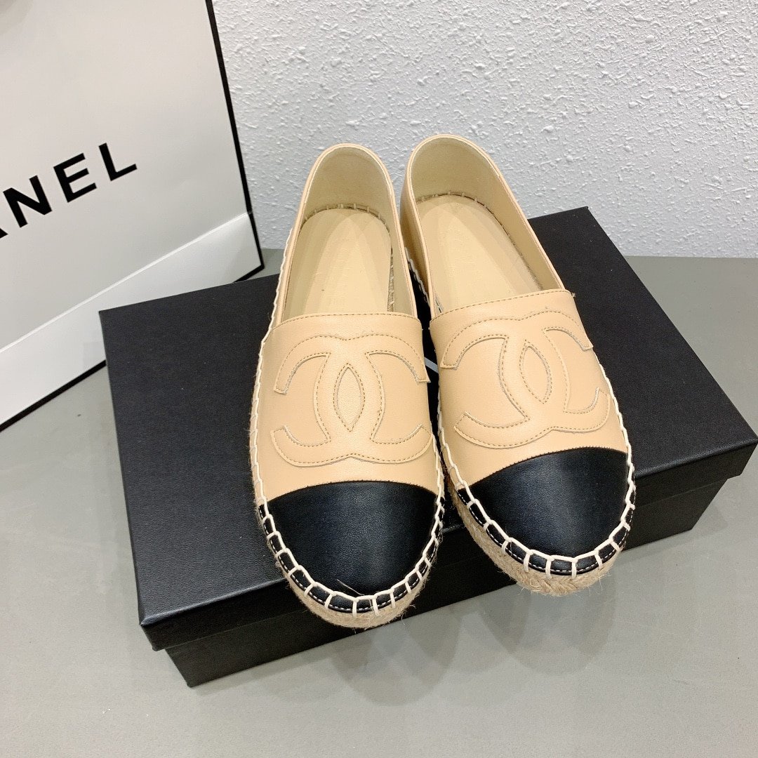 Ch**el Espadrilles Beige Black G29762 X01000 C0204