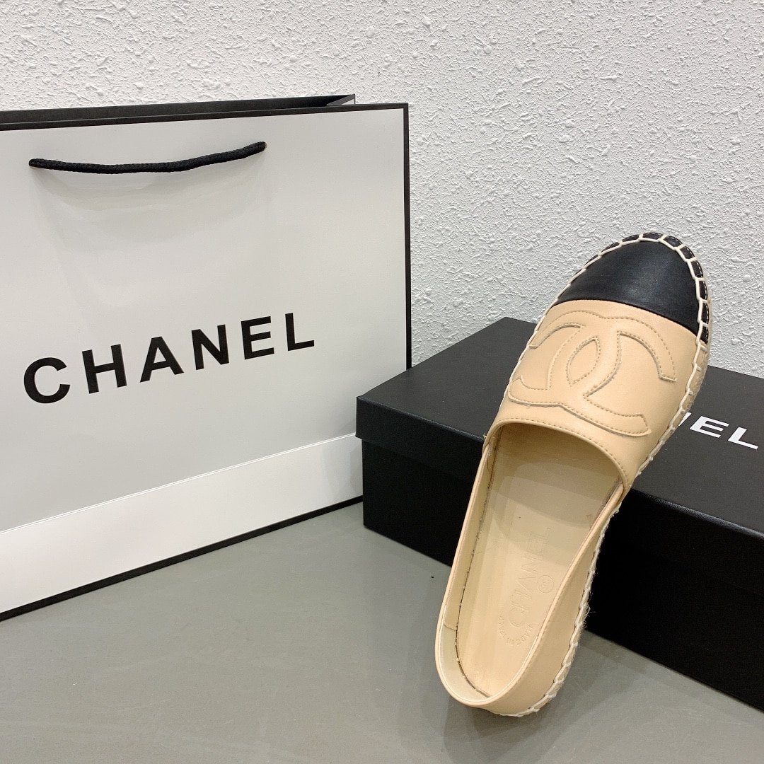 Ch**el Espadrilles Beige Black G29762 X01000 C0204