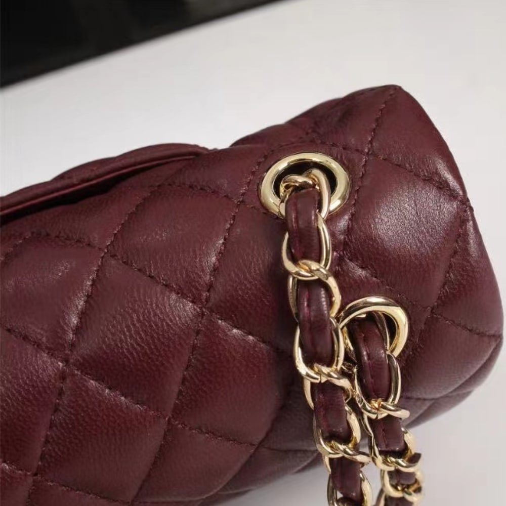 Ch**el Classic Handbag Red 25Cm