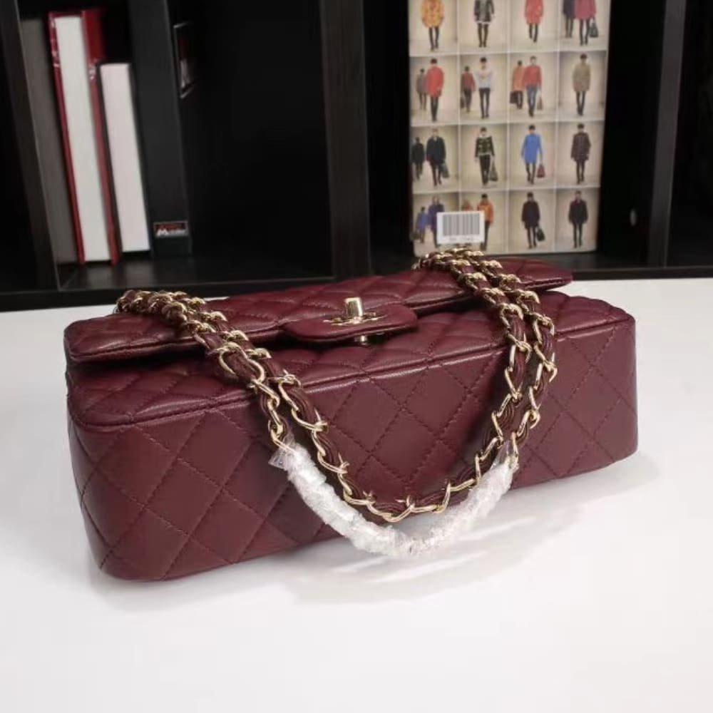 Ch**el Classic Handbag Red 25Cm
