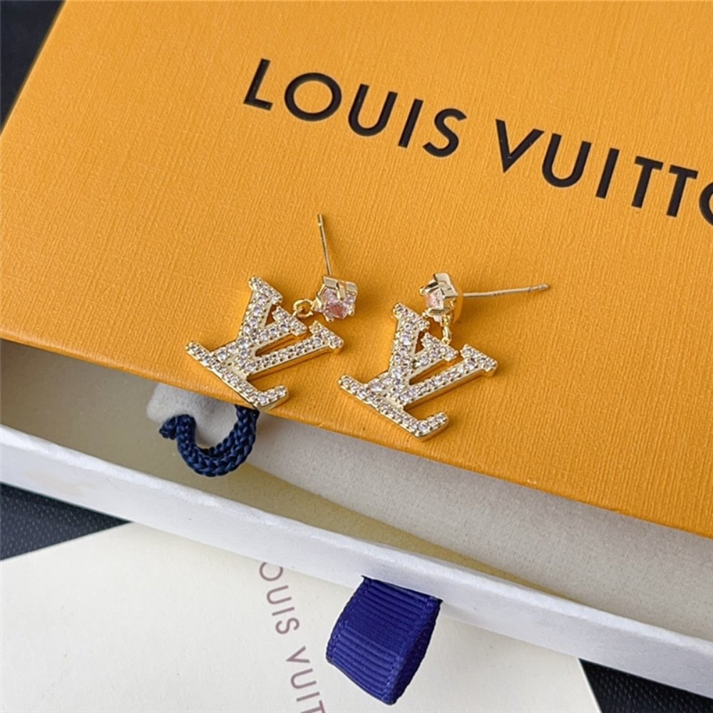 L0vis Vvtt0n Lady Lv Earrings Gold Tone M01844