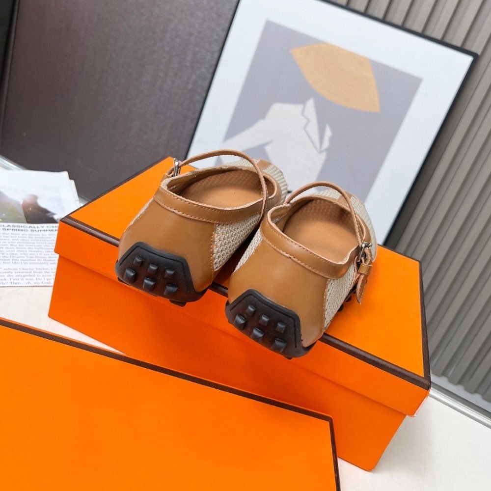 H**me5 Kichu Ballet Flats Beige Lin H251170Z 7K380