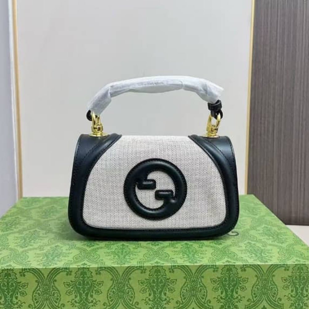 Gvc*1 Blondie Mini Shoulder Bag Natural Black 22Cm 815700 Haakf 2546