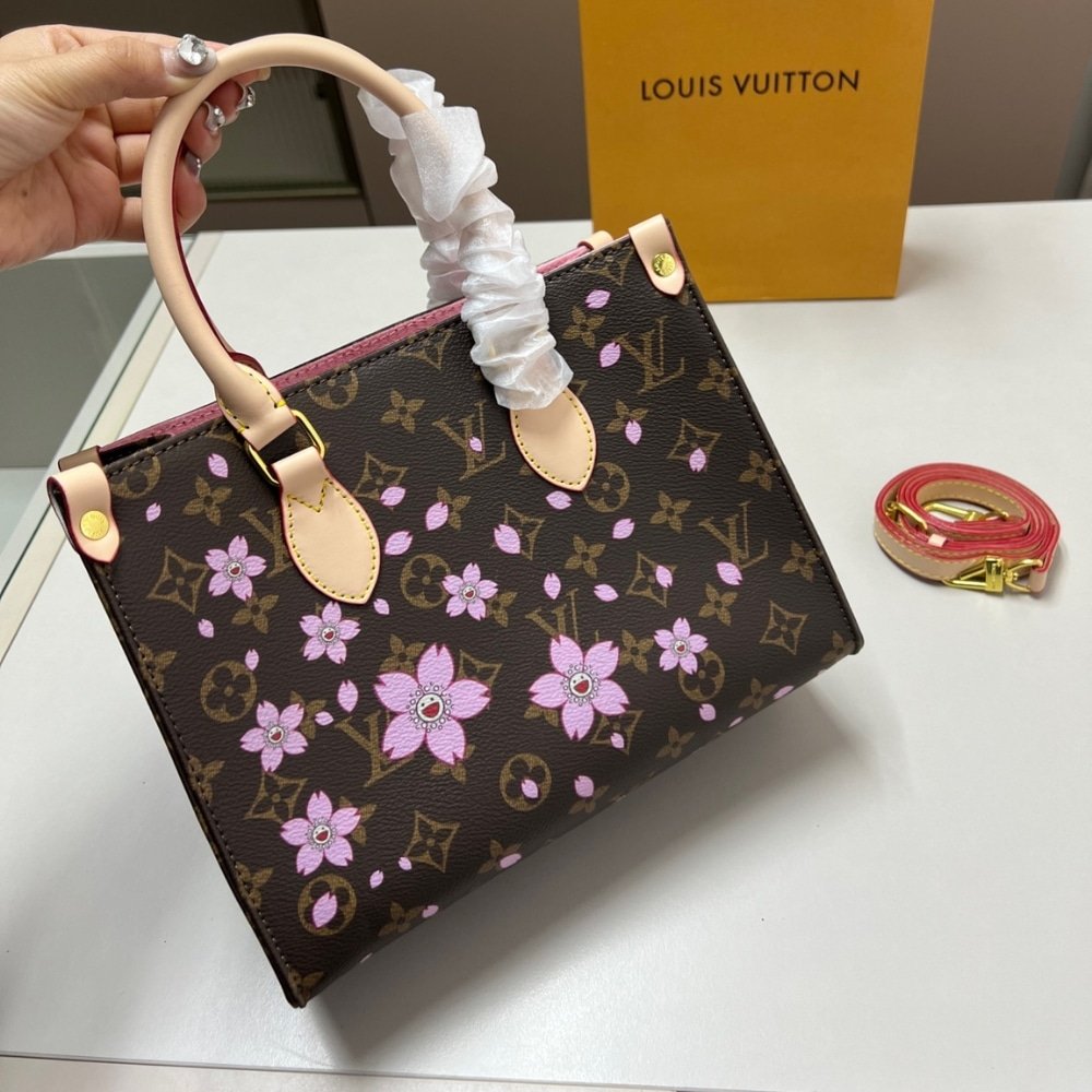 L0vis Vvtt0n X Takashi Murakami Onthego PM Sakura Brown 25Cm M13269