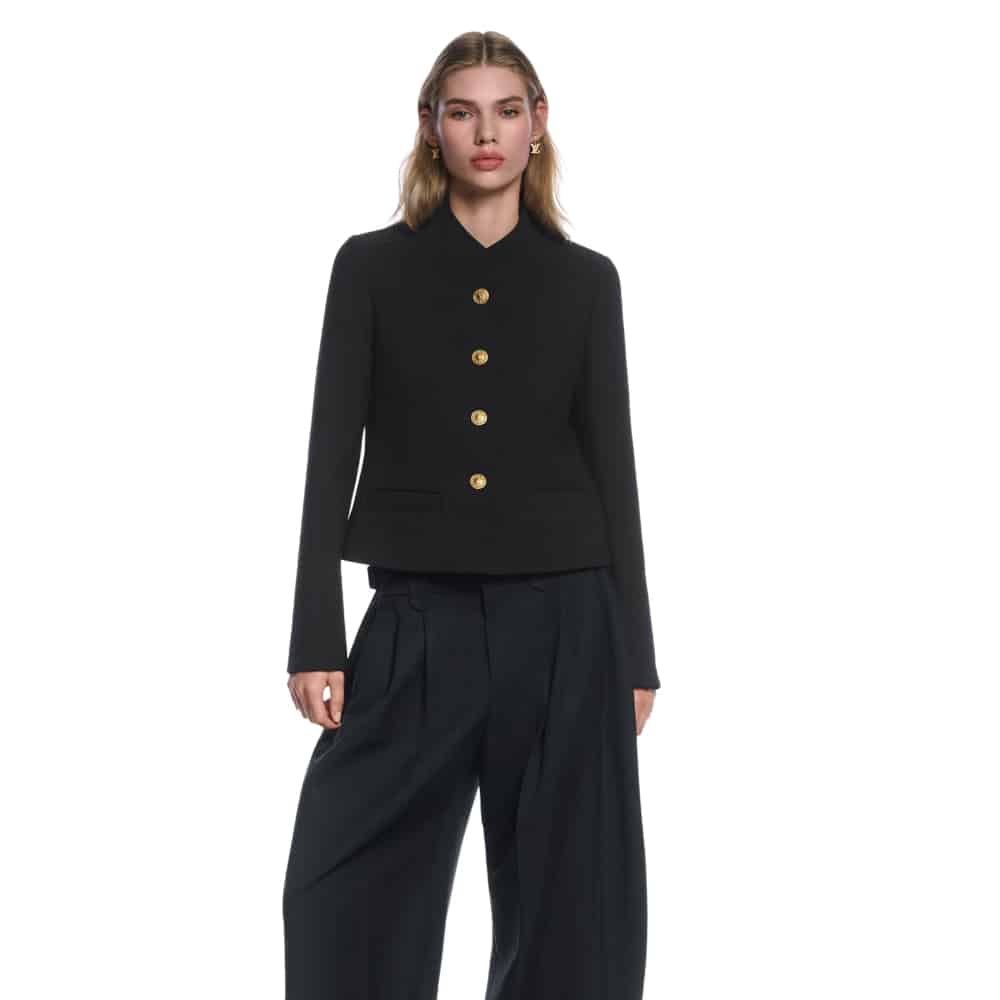 L0vis Vvtt0n Lv Button Officer Jacket Black 1Agoki