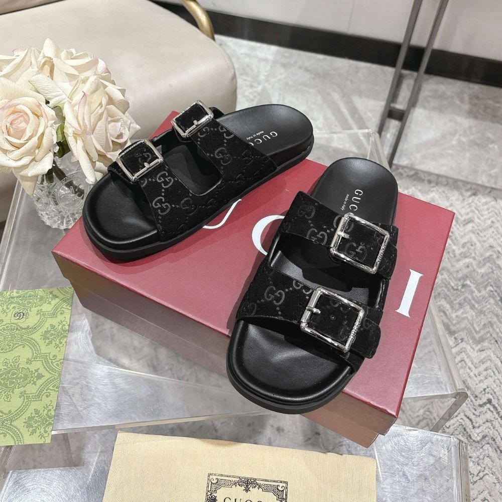 Gvc*1 Women’s Slide Sandal Black ‎816380 Aaduo 1000